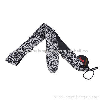Adjustable Leather Acoustic Guitar Strap Bass, New Grain of Leopard Metal Buckle Adjuster